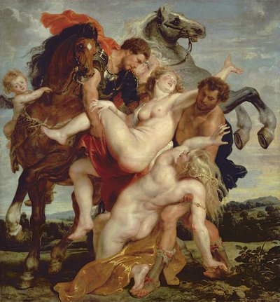 ロイキッポスの娘たちのレイプ 作： Peter Paul Rubens